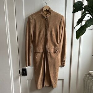 Amazing Tan Suede Oliver Brown England Coat - Vintage